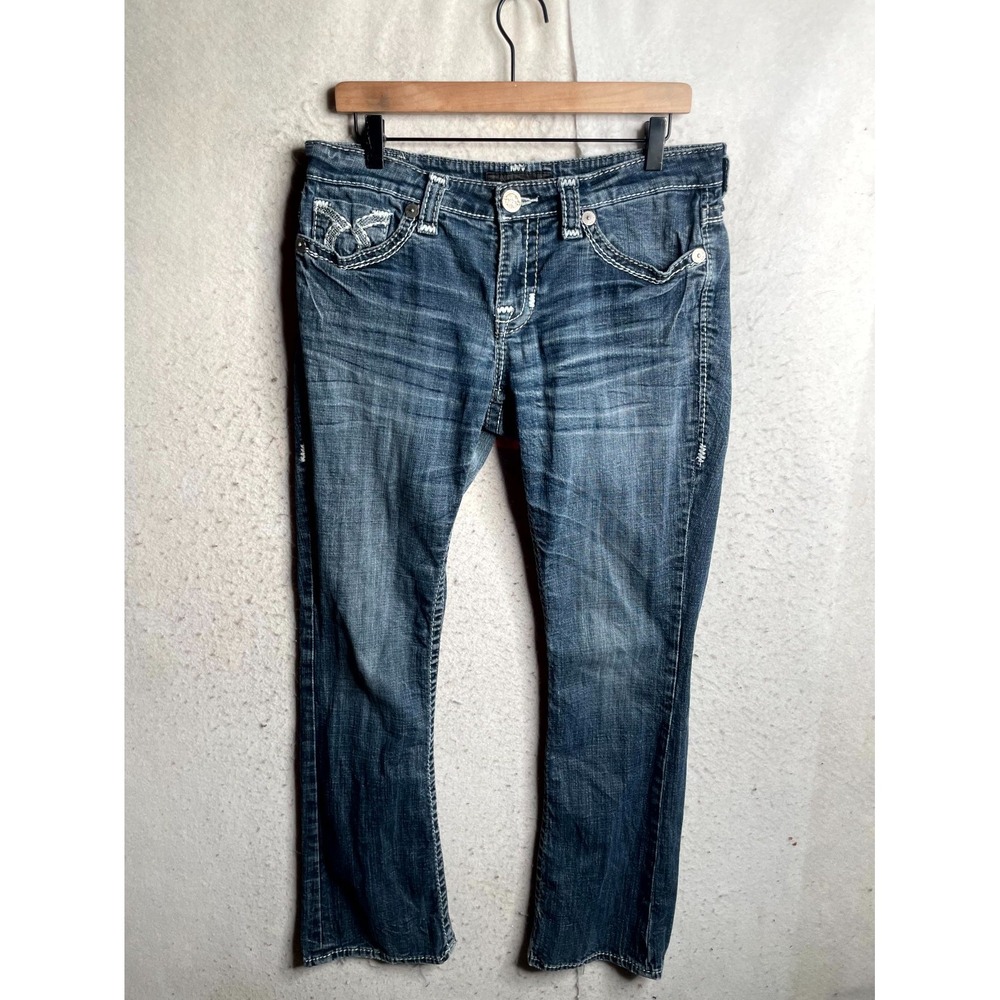 Big Star Legendary Blue Jeans Womens 30 Denim Stretch Mid Rise Bootcut Cowboy